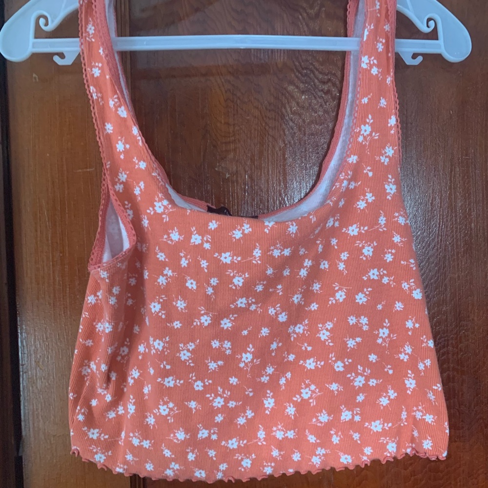 F21 FLOWER PRINTED CROP TOP